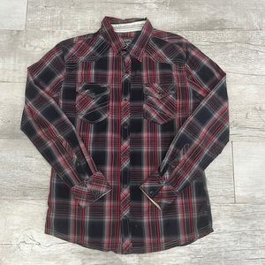 BKE Buckle ButtonUp‎ Long Sleeve Western Shirt Size: L